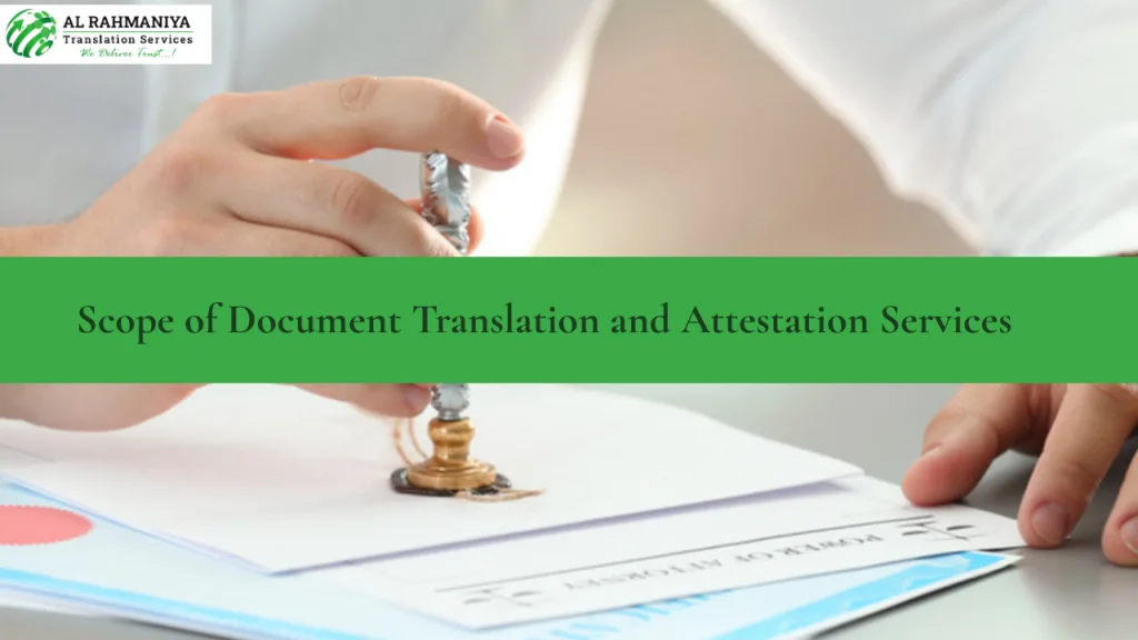 Document translation and attestation services