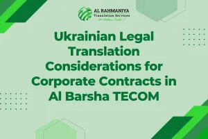 Ukrainian Legal Translation Considerations for Corporate Contracts in Al Barsha TECOM