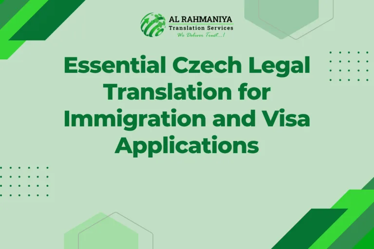 Essential Czech Legal Translation for Immigration and Visa Applications