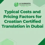 Typical Costs and Pricing Factors for Croatian Certified Translation in Dubai